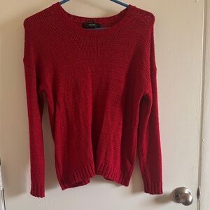 Forever 21 Vibrant Red Crew Neck Sweater